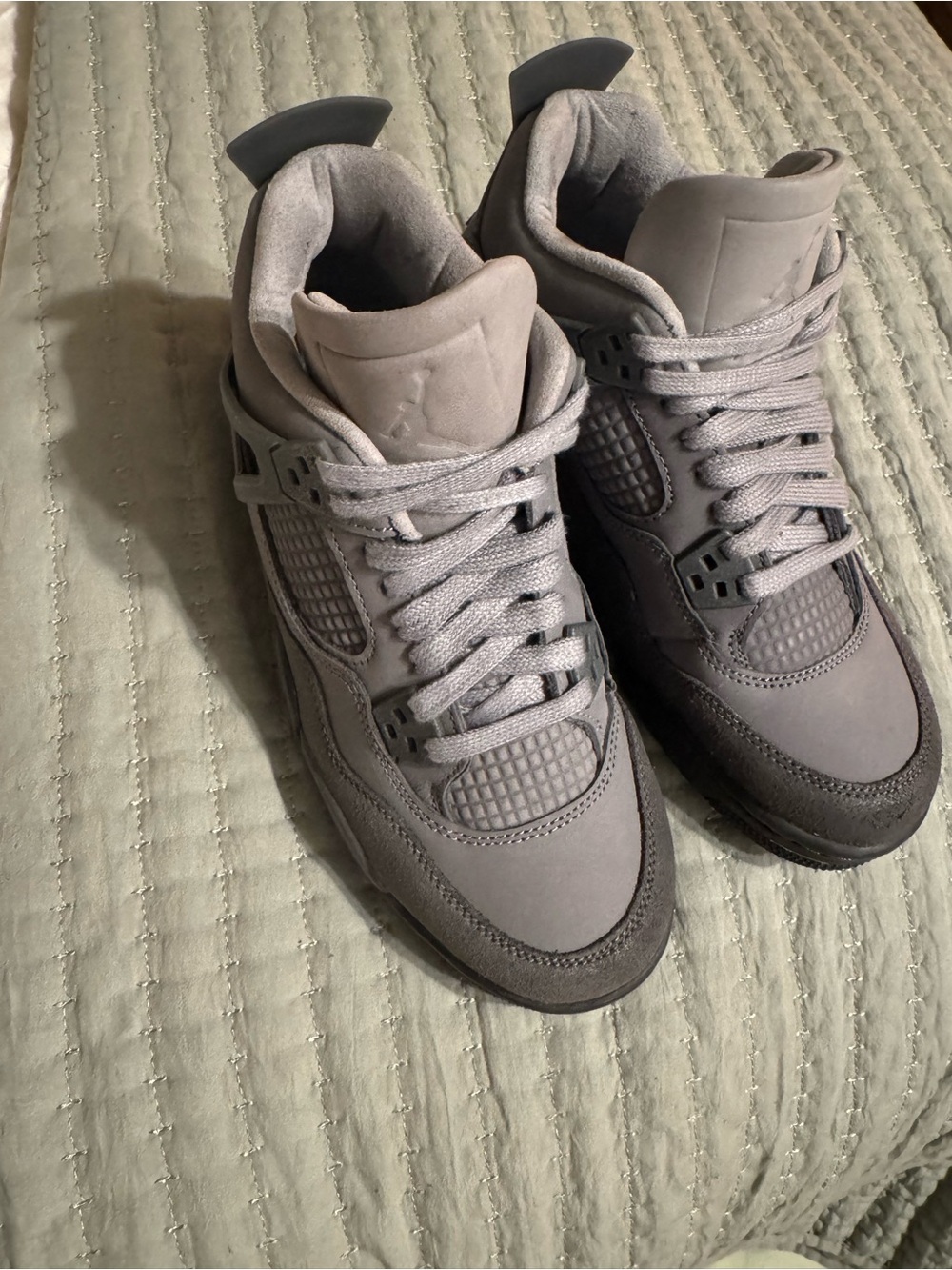 Nike Air Jordan 4 Wet Cement Suede Gray Trainers - Picture 5 of 16